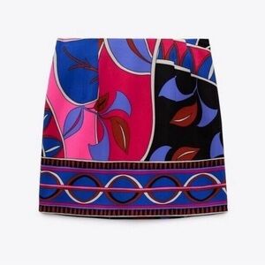 Zara Colorful Abstract Women's Skirt
